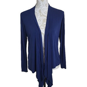 Frenzy II open waterfall navy cardigan, Medium